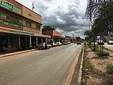 The Great North Road (T2) in Kabwe, just east of its intersection with Buntungwa Street