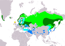 Distribución de Haliaeetus albicilla