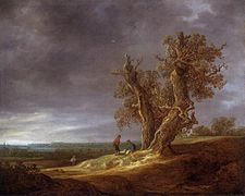 《雙橡木風景》（1641），畫布油畫，88.5 x 110.5公分，阿姆斯特丹國家博物館