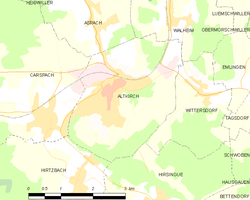 Kart over Altkirch