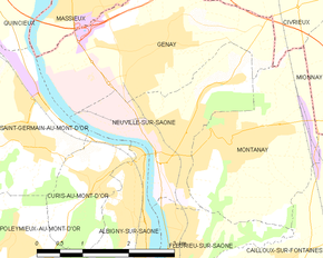 Poziția localității Neuville-sur-Saône