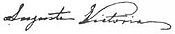 Firma de Augusta Victoria de Schleswig-Holstein-Sonderburg-Augustenburg