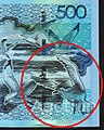 Detail der 500-Tenge-Note