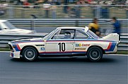 Quester sur BWW CSL lors du GP du Nürburgring tourisme, en 1973.