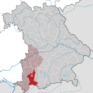 Li position de Subdistrict Ostallgäu in Bavaria