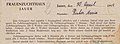 En-tête d'une lettre de Maria Fischer de la prison pour femmes de Jauer, écrite sur un formulaire sur de la papeterie de la prison, 30 avril 1944
