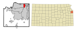 Location within Johnson County and Kansas