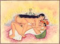 Un tableau du Kamasutra montre la position du chevauchement.