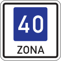 Recommended speed zone