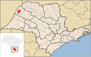 Kart over Andradina