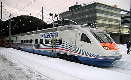 Det finske Allegro på banegården i Helsingfors