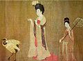 Beauties Wearing Flowers, Zhou Fang rasmi, VIII asr