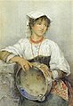 Woman with tambourine