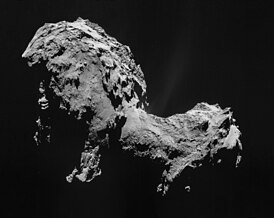Снимок кометы 67P/Чурюмова — Герасименко, сделанный 19 сентября 2014 года камерой КА «Розетта».