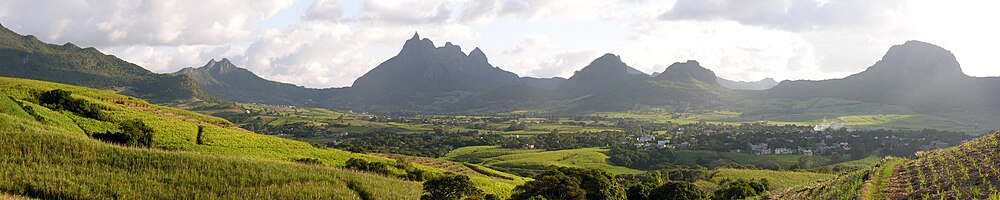 Panoramatická fotografia prírody pri Les Mariannes (Maurícius)