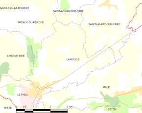 Poziția localității La Rouge