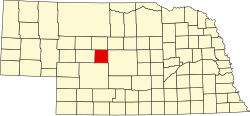 Karte von Logan County innerhalb von Nebraska