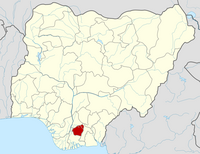 Location of Imo State in Nigeria