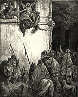La mort de Jézabel, gravure de Gustave Doré (1866).
