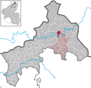 Poziția Wallmenroth pe harta districtului Altenkirchen