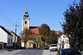 The main street with the church