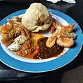 Ga kenkey with shrimp