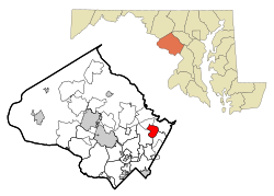 Location of Cloverly, Maryland