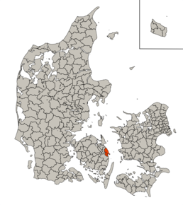Poziția localității Nyborg