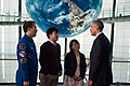 US President Obama talks to Japanese Astronaut under the Geo-Cosmos, 2014