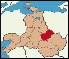 Map showing Kepsut District in Balıkesir Province