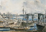 Vindbrygga på Slussen, Stockholm ca 1800