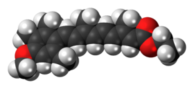 Space-filling model of the etretinate molecule