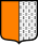 a shield of bright orange