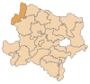 Lage des Bezirkes Gmünd in Niederösterreich