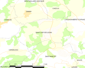 Poziția localității Saint-Lary-Boujean