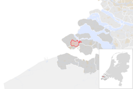 Locatie van de gemeente Middelburg (gemeentegrenzen CBS 2016)