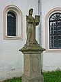 Statue des Hl. Donatus an der Kirche von Mojžíř (Mosern), OT von Ústí nad Labem (Aussig an der Elbe)