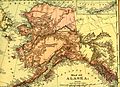 Image 3Alaska in 1895 (Rand McNally). The boundary of southeastern Alaska shown is that claimed by the United States before the conclusion of the Alaska boundary dispute. (from History of Alaska)