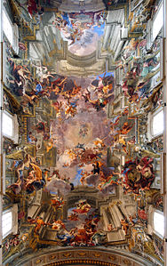 La gloria de San Ignacio (1685-1694), de Andrea Pozzo, Iglesia de San Ignacio (Roma).