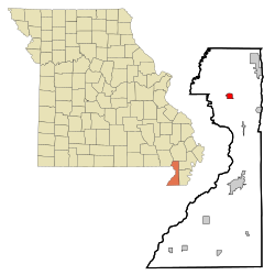 Location of Campbell, Missouri