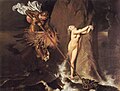 ドミニク・アングル『アンジェリカとルッジェーロ』147 x 190 cm。ルーヴル美術館[93]。