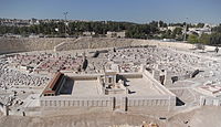 En modell av Herodes tempel