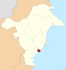 Location of the city in East Kalimantan province