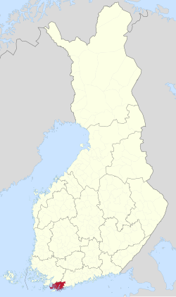 Location of Raseborg in Finland