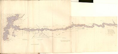 17th century map of the Adda, from Lake Como to Trezzo