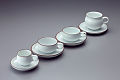 from the left : G-type Demitasse / G-type Coffee Cup / G-type Tea Cup / G-type Morning Cup (1969)