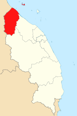 Lokasi Daerah Besut di Terengganu