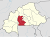 Localisation de la région du Centre-Ouest au Burkina Faso.
