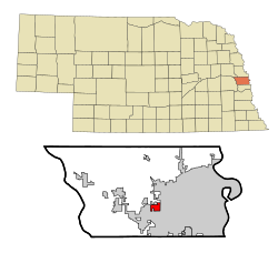 Location of Boys Town, Nebraska