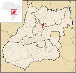 Localização de Santa Rita do Novo Destino em Goiás